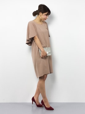 「Luxe brille（リュクスブリエ）のアイテム」を使った、YUKIさん（レディース・158cm）の冬コーディネート