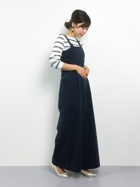 「A part by（アパートバイ）のアイテム（オールインワン・サロペット）」を使った、YUKIさん（レディース・158cm）の春コーディネート