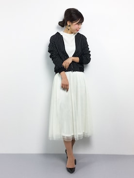 「ANAP（アナップ）のアイテム（ブルゾン）」を使った、YUKIさん（レディース・158cm）の春コーディネート