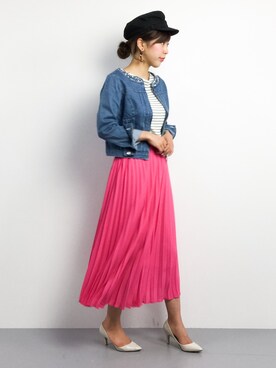 「LODISPOTTO（ロディスポット）のアイテム（ブルゾン）」を使った、YUKIさん（レディース・158cm）の春コーディネート