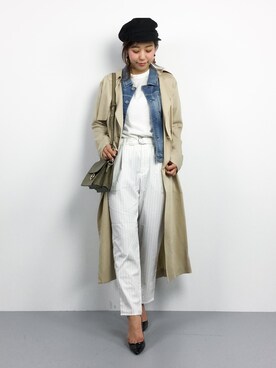 「journal standard L'essage（ジャーナルスタンダードレサージュ）のアイテム（トレンチコート）」を使った、YUKIさん（レディース・158cm）の春コーディネート