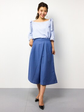 「Te chichi TERRASSE（テチチテラス）のアイテム」を使った、YUKIさん（レディース・158cm）の春コーディネート