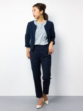 「LODISPOTTO（ロディスポット）のアイテム（ブルゾン）」を使った、YUKIさん（レディース・158cm）の春コーディネート