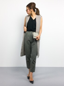 「Honeys（ハニーズ）のアイテム（その他アウター）」を使った、YUKIさん（レディース・158cm）の春コーディネート