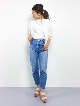 「archives（アルシーヴ）のアイテム（ブルゾン）」を使った、YUKIさん（レディース・158cm）の春コーディネート