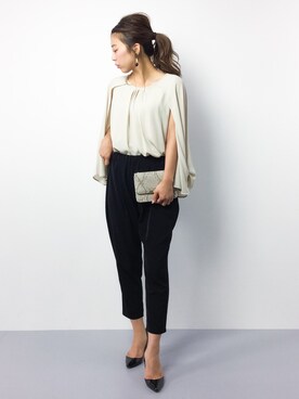 「select MOCA（セレクトモカ）のアイテム（つなぎ/オールインワン）」を使った、YUKIさん（レディース・158cm）の春コーディネート