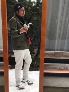 スニーカーを使った 冬の白パン祭り のメンズコーディネート一覧 Wear