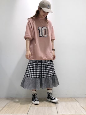 「free rage（フリーレイジ）のアイテム」を使った、sbeさん（レディース・153cm）の夏コーディネート