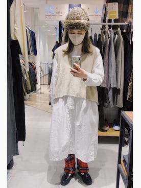 「PUNK DRUNKERS（パンクドランカーズ）のアイテム（パンツ）」を使った、sbeさん（レディース・153cm）の冬コーディネート