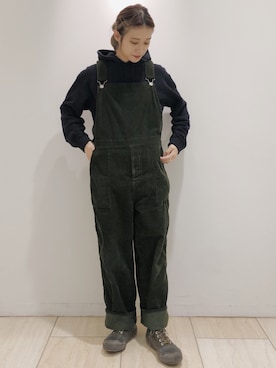 「SETTO（セット）のアイテム（オールインワン・サロペット）」を使った、sbeさん（レディース・153cm）の冬コーディネート