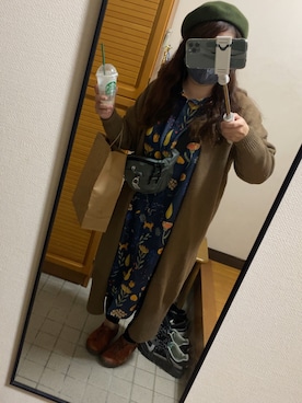 「Design Tshirts Store graniph（デザイン　ティーシャツ　ストア　グラニフ）のアイテム（シャツワンピース）」を使った、かじさん（レディース・154cm）の秋コーディネート