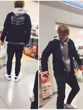 「BILLABONG（ビラボン）のアイテム（ナイロンジャケット）」を使った、KAIUさん（メンズ・175cm）の春コーディネート