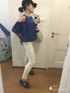 「UNRELISH（アンレリッシュ）のアイテム（シャツ/ブラウス）」を使った、Barbaraさん（レディース・160cm）の夏コーディネート