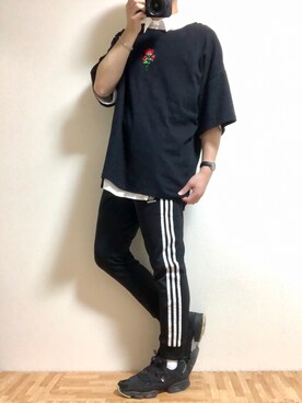 「薔薇」｜「アイテム（アクセサリー）」を使った、なさん（メンズ・177cm）の夏コーディネート