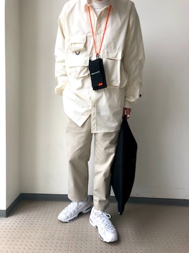 「PUMA（プーマ）のPUMA プーマ CELL ENDURA リフレクティブ（スニーカー、ホワイト系）」を使った、U1さん（メンズ・175cm）の春コーディネート