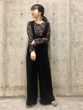 「Moname（モナーム）のアイテム（トップス）」を使った、873さん（レディース・158cm）の冬コーディネート