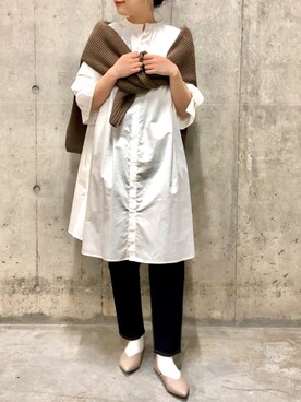 「Moname（モナーム）のアイテム（パンツ）」を使った、873さん（レディース・158cm）の冬コーディネート