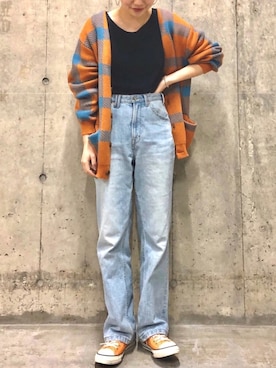 「Moname（モナーム）のアイテム（パンツ）」を使った、873さん（レディース・158cm）の冬コーディネート