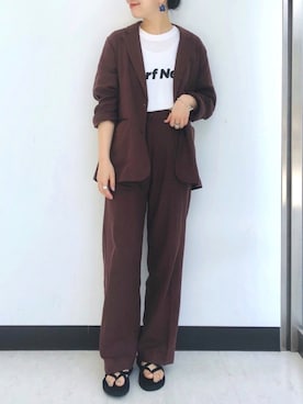 「URBAN RESEARCH Sonny Label（アーバンリサーチサニーレーベル）のアイテム（テーラードジャケット）」を使った、873さん（レディース・158cm）の春コーディネート