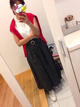 「アイテム（カーディガン/ボレロ）」を使った、Haruさん（レディース・152cm）の秋コーディネート