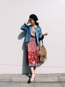 「Marc by Marc Jacobs（マークバイマークジェイコブス）のアイテム（スカート）」を使った、ayuさん（レディース・164cm）の春コーディネート