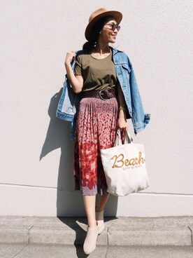 「Marc by Marc Jacobs（マークバイマークジェイコブス）のアイテム（スカート）」を使った、ayuさん（レディース・164cm）の春コーディネート