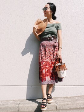 「Marc by Marc Jacobs（マークバイマークジェイコブス）のアイテム（スカート）」を使った、ayuさん（レディース・164cm）の春コーディネート