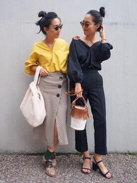 「BASE（ベース）のアイテム（トップス）」を使った、ayuさん（レディース・164cm）の秋コーディネート