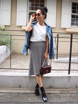 「MARC JACOBS（マークジェイコブス）のアイテム（バレエシューズ）」を使った、ayuさん（レディース・164cm）の秋コーディネート