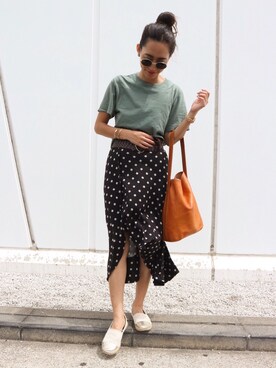 「MARC JACOBS（マークジェイコブス）のアイテム（スカート）」を使った、ayuさん（レディース・164cm）の夏コーディネート