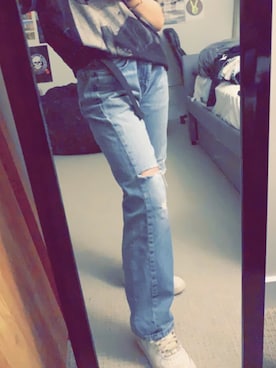 「NIRVANA（ニルヴァーナ）のアイテム」を使った、emilybittnerさん（レディース・160cm）の冬コーディネート
