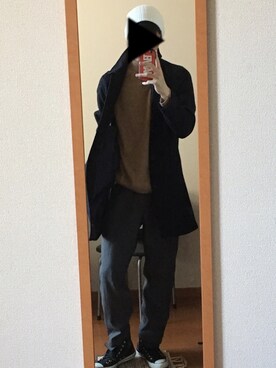 「SEVENDAYS=SUNDAY（セブンデイズサンデイ）のアイテム（ニットキャップ/ビーニー）」を使った、gakuさん（メンズ・180cm）の冬コーディネート