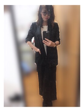 「GUコーデ」｜「アイテム（ノーカラージャケット）」を使った、maiK☺︎さん（レディース・163cm）の春コーディネート