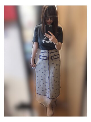 Ameri（アメリ）の「AMERI PASS CODE RETRO KNIT SKIRT（スカート