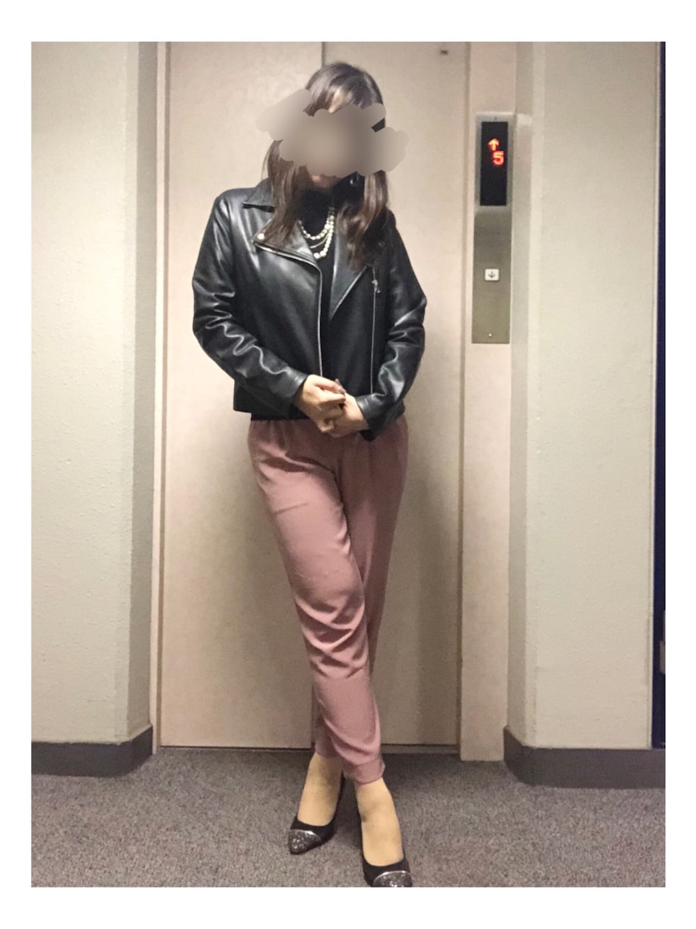 「秋コーデ、ootd、WEGO、UNIQLO、ORiental TRaffic(ORiental TRaffic)、ライダース、working style、自転車通勤、プチプラコーデ」｜「WEGOのWEGO/ライダースジャケット（ライダースジャケット、ブラック系）」を使った、maiK☺︎さん（レディース・163cm）の秋コーディネートの1枚目の写真