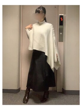 「4WAYニット」｜maiK☺︎さん（レディース・163cm）の秋コーディネート