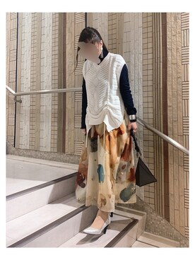 2WAY SHIRRING KNIT VEST アメリヴィンテージ