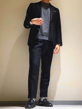 「SUIT SELECT（スーツセレクト）のアイテム（ジャケット/アウター）」を使った、AIRさん（メンズ・168cm）の秋コーディネート