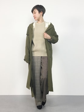 「antiqua」｜「アイテム（トレンチコート）」を使った、MIKUさん（レディース・157cm）の冬コーディネート