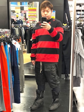 「GIVENCHY（ジバンシイ）のアイテム（スウェット）」を使った、MaSaKiさん（メンズ・176cm）の春コーディネート