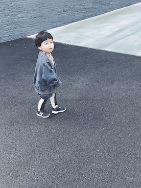 「水族館」｜「アイテム（ブルゾン）」を使った、Ryo-chicさん（キッズ・90cm）の秋コーディネート