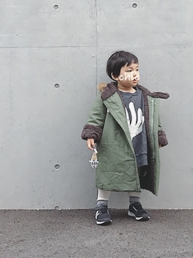 「bobochoses」｜「アイテム（ジャケット/アウター）」を使った、Ryo-chicさん（キッズ・90cm）の秋コーディネート