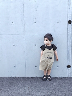 「bobochoses」｜「アイテム（オールインワン・サロペット）」を使った、Ryo-chicさん（キッズ・90cm）の春コーディネート