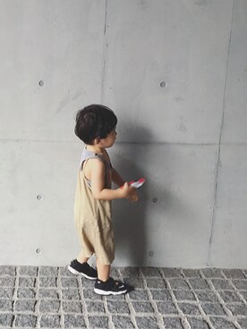 「bobochoses」｜「アイテム（オールインワン・サロペット）」を使った、Ryo-chicさん（キッズ・90cm）の夏コーディネート