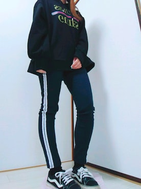 「GRL」｜「アイテム（MA-1）」を使った、mi♡*さん（レディース・157cm）の冬コーディネート