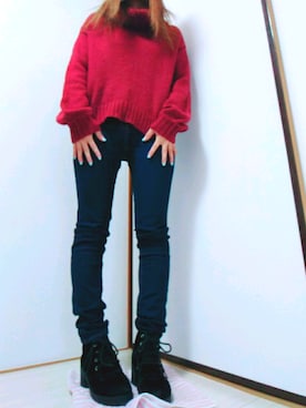 「WEGO（ウィゴー）のアイテム（ダッフルコート）」を使った、mi♡*さん（レディース・157cm）の冬コーディネート