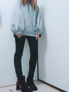 「GRL」｜「アイテム（MA-1）」を使った、mi♡*さん（レディース・157cm）の冬コーディネート