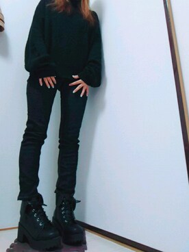 「GRL」｜「アイテム（MA-1）」を使った、mi♡*さん（レディース・157cm）の冬コーディネート