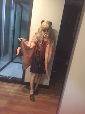 「アイテム（浴衣、オレンジ系）」を使った、ViZさん（レディース・160cm）の夏コーディネート