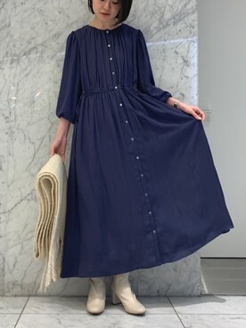 「CAPRICIEUX LE'MAGE（カプリシューレマージュ）のストレッチショートブーツ（ブーツ）」を使った、mari_lemageさん（レディース・160cm）の春コーディネート